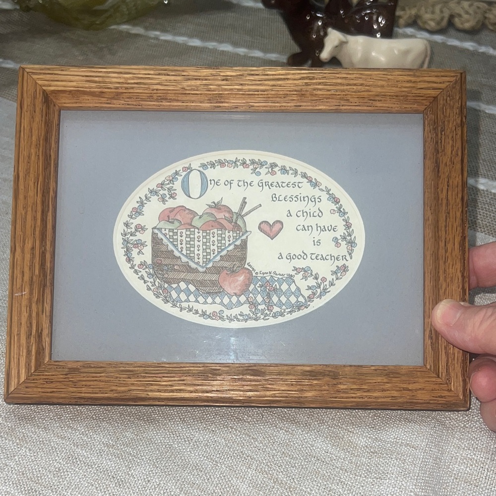 Vintage Framed Teacher Art – Lynn Norton Parker Creative Calligraphy